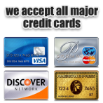 we accept all major credit cards
